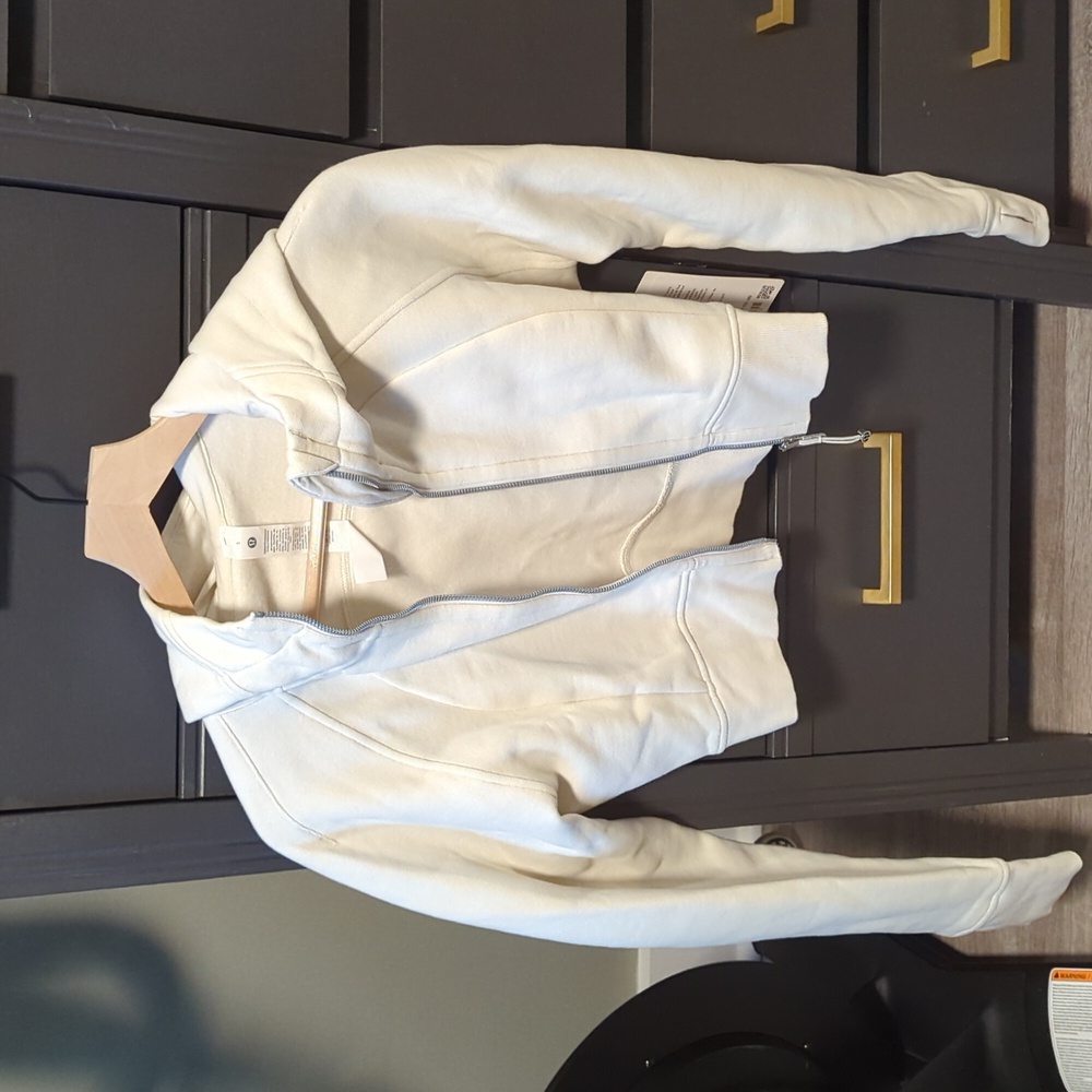 Scuba Full-zip cropped hoodie